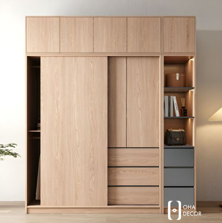 Tủ Quần Áo Phòng Ngủ Gỗ Tự Nhiên tại Quảng Ngãi – Vẻ đẹp vượt thời gian từ Oha Decor 1 Tủ quần áo phòng ngủ gỗ tự nhiên tại Quảng Ngãi