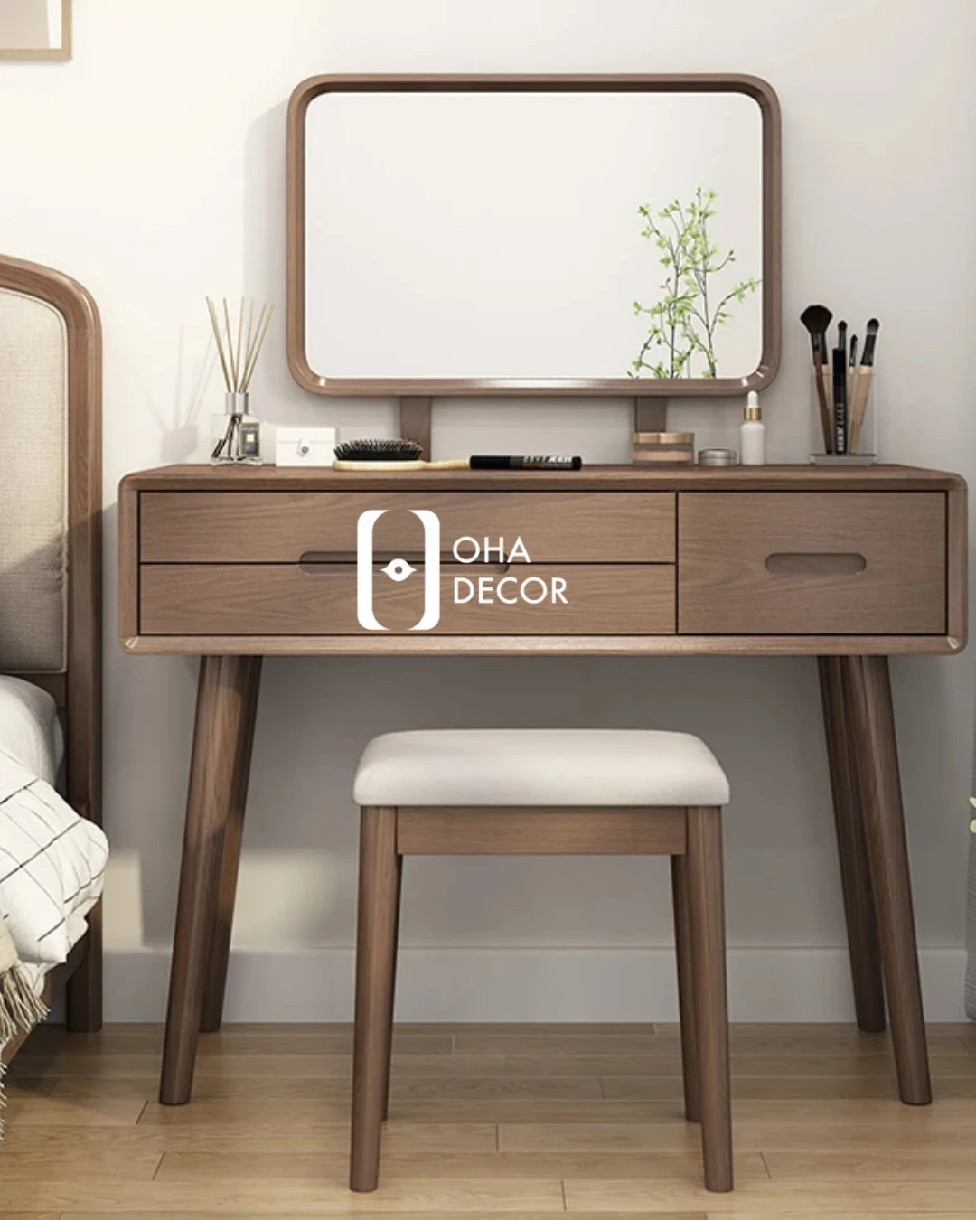 2 Mô tả Bàn Trang Điểm Gỗ Tự Nhiên BR118