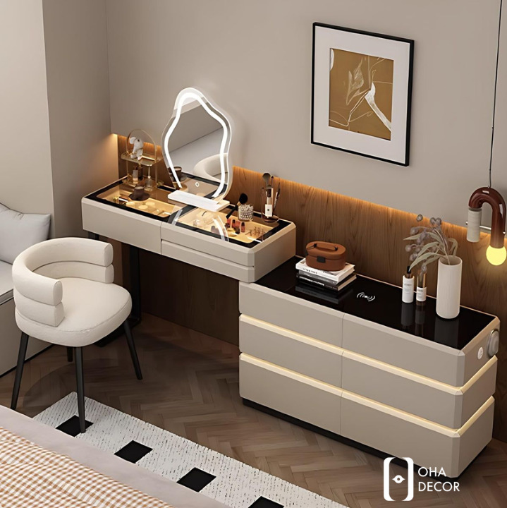 Bàn Trang Điểm Gỗ Tự Nhiên Tích Hợp Tủ Lưu Trữ tại Đà Nẵng – Sự Lựa Chọn Đẳng Cấp Cho Không Gian Hiện Đại 1 Bàn Trang Điểm Gỗ Tự Nhiên Tích Hợp Tủ Lưu Trữ tại Đà Nẵng