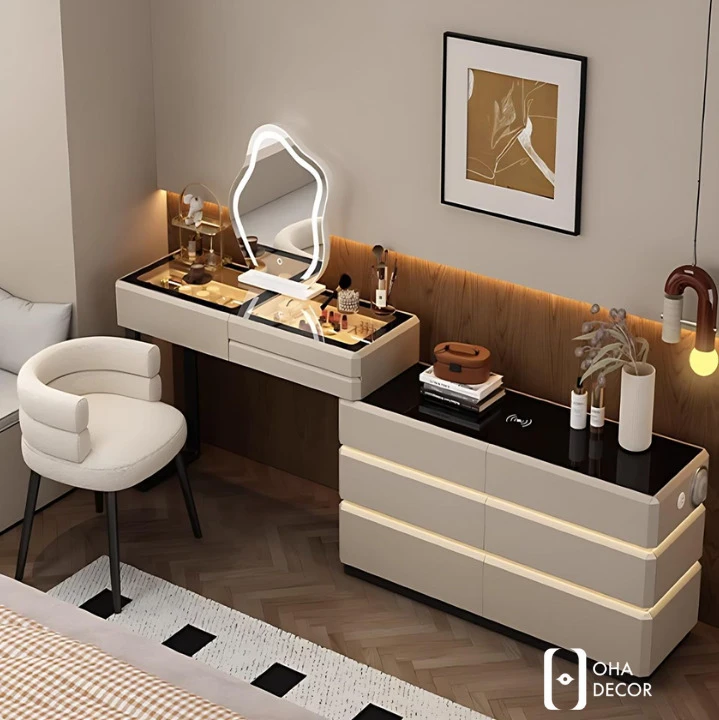Bàn Trang Điểm Gỗ Tự Nhiên Tích Hợp Tủ Lưu Trữ tại Đà Nẵng – Sự Lựa Chọn Đẳng Cấp Cho Không Gian Hiện Đại 1 Bàn Trang Điểm Gỗ Tự Nhiên Tích Hợp Tủ Lưu Trữ tại Đà Nẵng