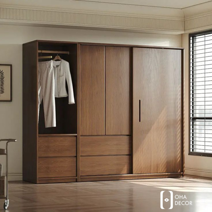 Tủ Quần Áo Gỗ Tự Nhiên Hiện Đại tại Huế – Nâng Tầm Không Gian Sống Với Phong Cách Mộc Mạc Đẳng Cấp 3 Các dòng tủ quần áo gỗ tự nhiên hiện đại nổi bật của OHA Decor tại Huế