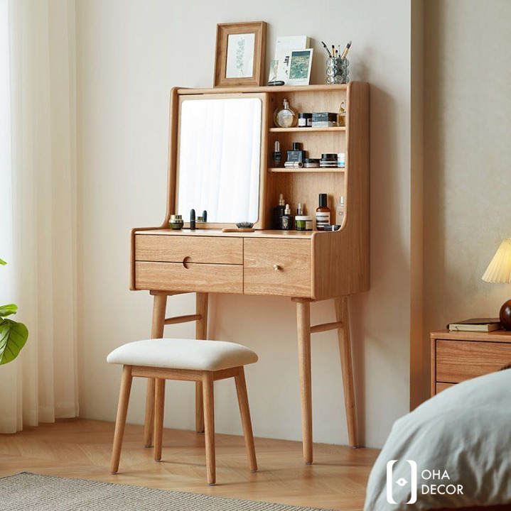 Bàn Trang Điểm Gỗ Tự Nhiên Cao Cấp TPHCM – Vẻ Đẹp Tinh Tế Cho Không Gian Hiện Đại 3 Các mẫu bàn trang điểm gỗ tự nhiên cao cấp nổi bật tại OHA Decor TPHCM