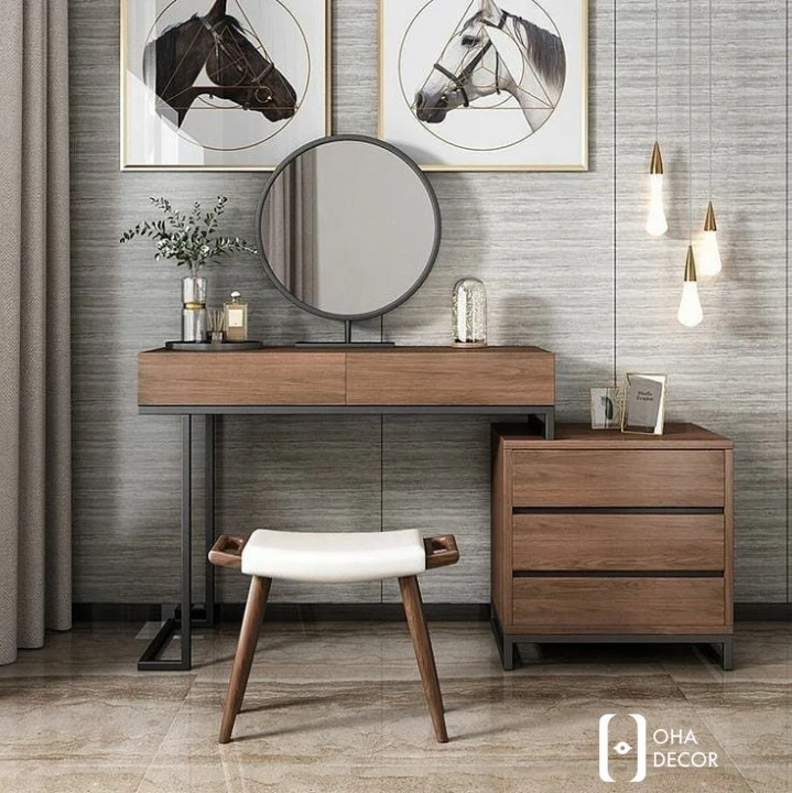 Các mẫu bàn trang điểm gỗ tự nhiên hiện đại nổi bật tại Hà Nội