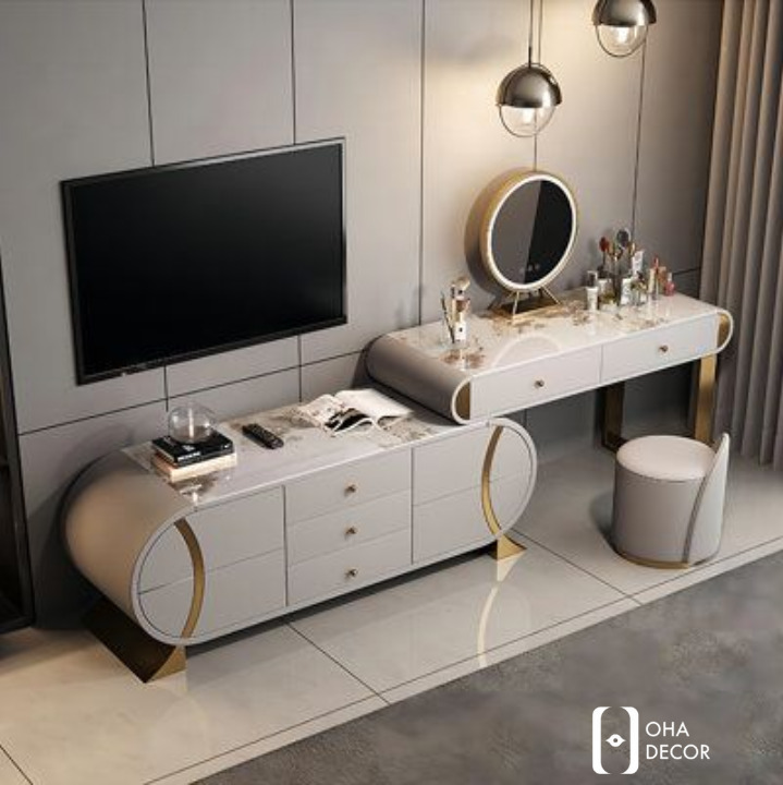 Bàn Trang Điểm Gỗ Tự Nhiên Tích Hợp Tủ Lưu Trữ tại Đà Nẵng – Sự Lựa Chọn Đẳng Cấp Cho Không Gian Hiện Đại 3 Các mẫu bàn trang điểm gỗ tự nhiên tích hợp tủ lưu trữ nổi bật tại OHA Decor Đà Nẵng