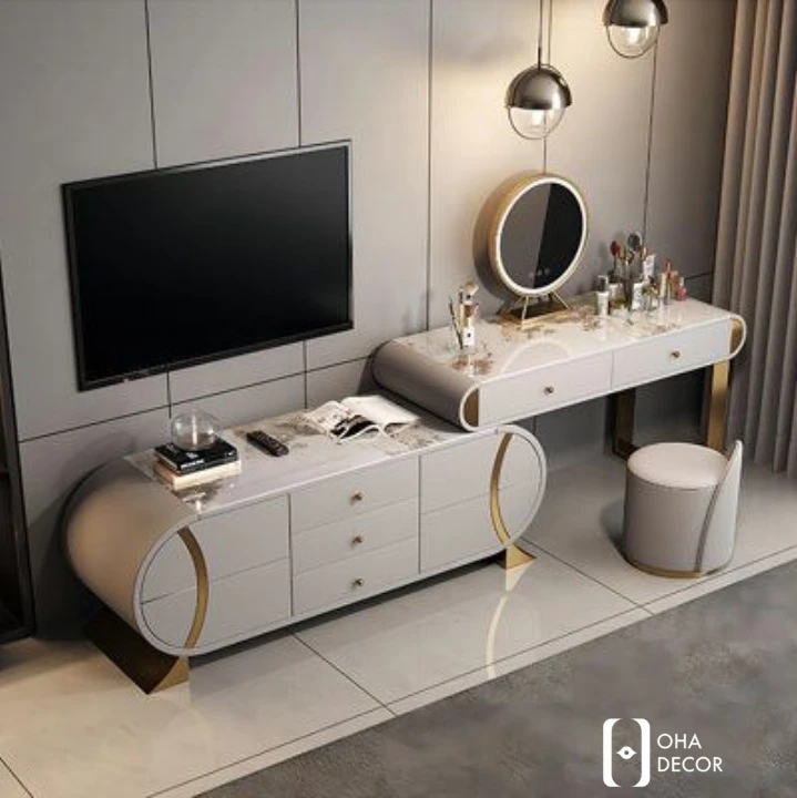 Bàn Trang Điểm Gỗ Tự Nhiên Tích Hợp Tủ Lưu Trữ tại Đà Nẵng – Sự Lựa Chọn Đẳng Cấp Cho Không Gian Hiện Đại 3 Các mẫu bàn trang điểm gỗ tự nhiên tích hợp tủ lưu trữ nổi bật tại OHA Decor Đà Nẵng