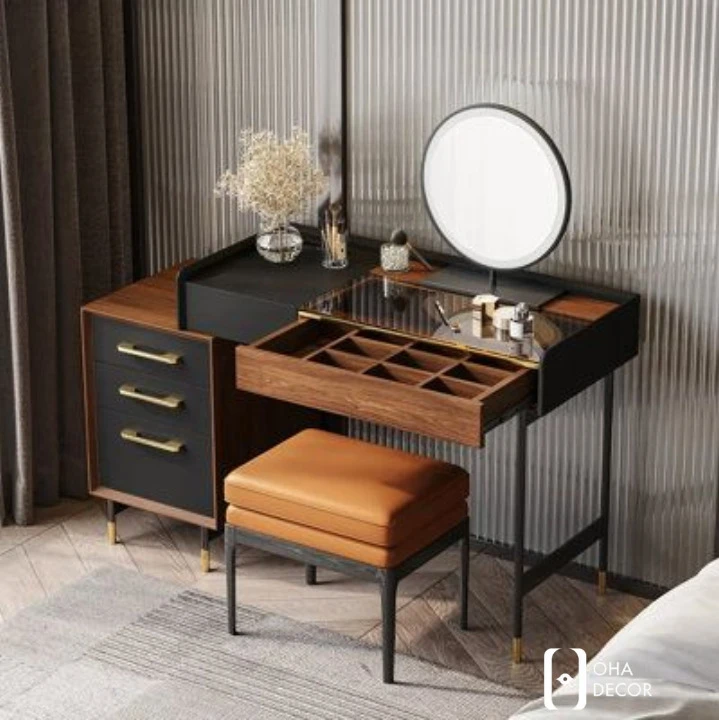 Bàn Trang Điểm Gỗ Tự Nhiên Tích Hợp Tủ Lưu Trữ tại Đà Nẵng – Sự Lựa Chọn Đẳng Cấp Cho Không Gian Hiện Đại 5 Quy trình thiết kế và đặt hàng bàn trang điểm tại OHA Decor Đà Nẵng