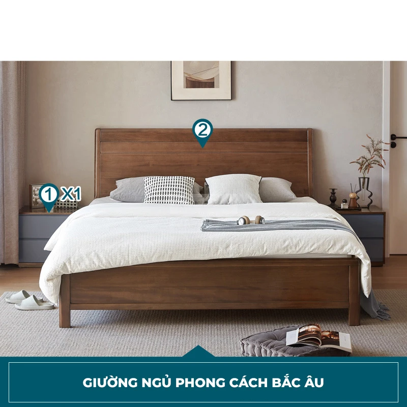 Giường Gỗ Tự Nhiên Phong Cách Sang Trọng, Hiện Đại 3 giuong go tu nhien phong cach sang trong hien dai 2
