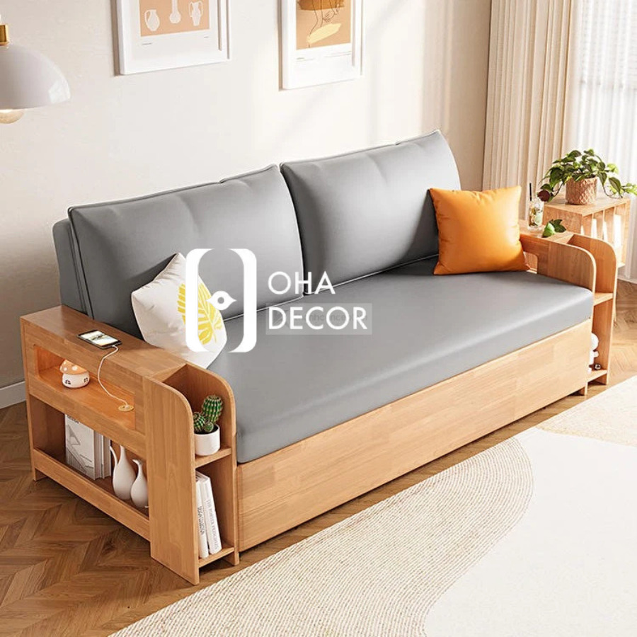 Sofa Giường Cao Cấp Gỗ Tự Nhiên 3 sofa giuong cao cap go tu nhien 1