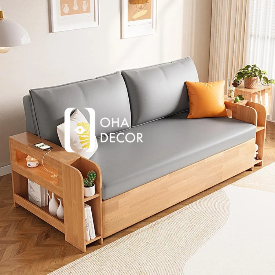 Sofa Giường Cao Cấp Gỗ Tự Nhiên 2 sofa giuong cao cap go tu nhien 2