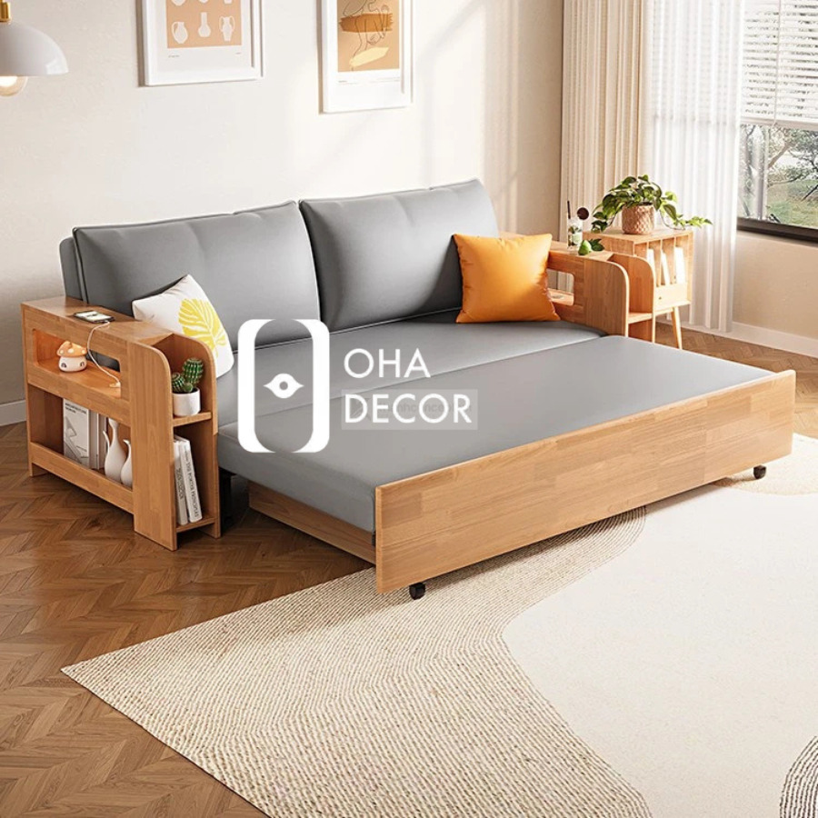 Sofa Giường Cao Cấp Gỗ Tự Nhiên 1 sofa giuong cao cap go tu nhien 3