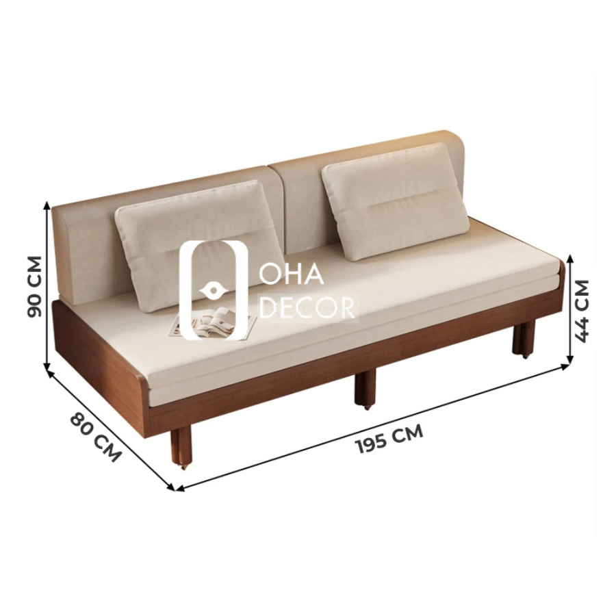 Sofa Giường Gỗ Tự Nhiên 3 sofa giuong go tu nhien 1