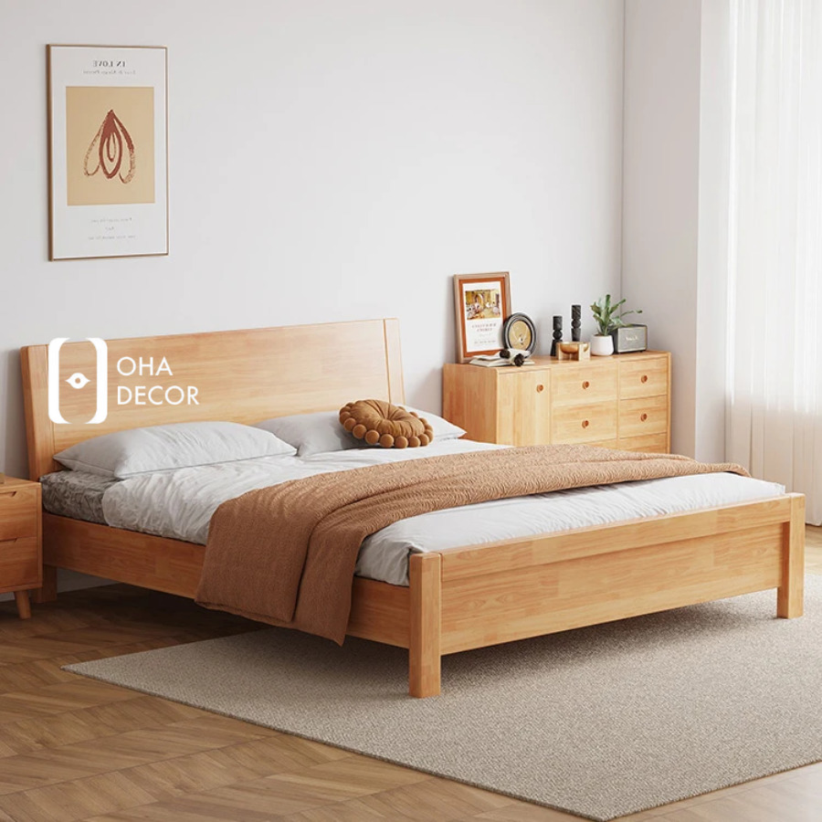 Giường Gỗ Tự Nhiên Thiết Kế Kết Cấu Chắc Chắn 1 Giường Gỗ Tự Nhiên Thiết Kế Kết Cấu Chắc Chắn