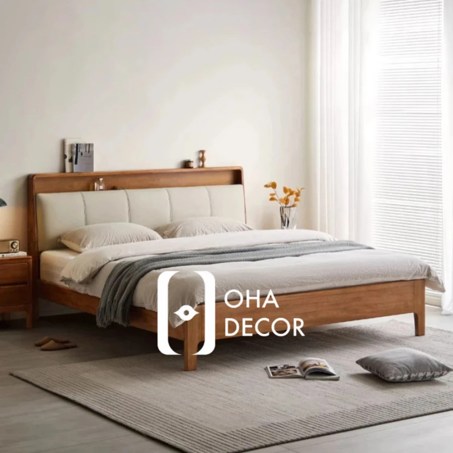 Giường Ngủ Gỗ Tự Nhiên Hiện Đại BED002 12 tủ quần áo gỗ gõ đỏ 1