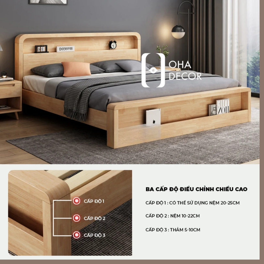 Giường Gỗ Phong Cách Hiện Đại 2 CHỨC NĂNG Giường Gỗ Phong Cách Hiện Đại