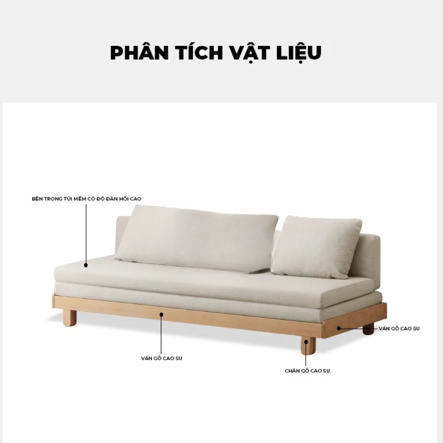 Sofa Gỗ Tự Nhiên 2 Chức năng