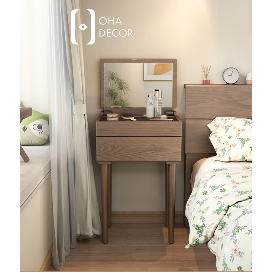 Bàn Trang Điểm Gỗ Tự Nhiên Thiết Kế Hiện Đại 2 Chức năng Bàn Trang Điểm Gỗ Tự Nhiên Thiết Kế Hiện Đại