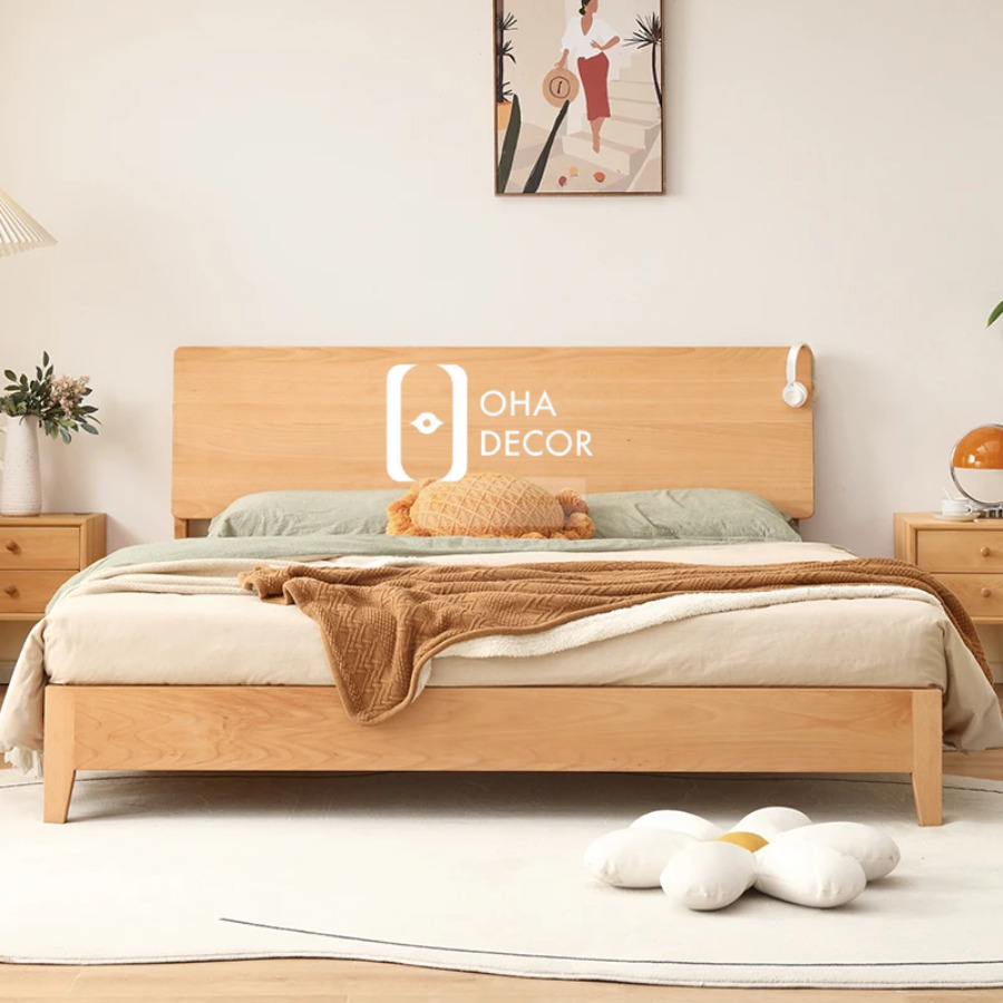 Giường Ngủ Gỗ Tự Nhiên 1 Giường Ngủ Gỗ Tự Nhiên