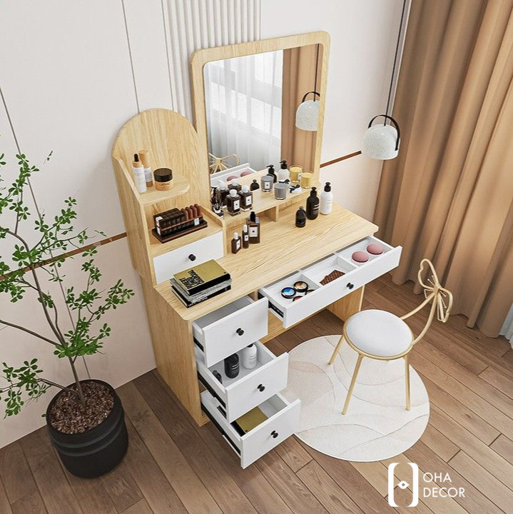 Bàn Trang Điểm Gỗ Tự Nhiên Thiết Kế Đa Lưu Trữ tại Huế – Điểm Nhấn Tinh Tế Cho Không Gian Sống Sang Trọng 2 Xu Hướng Bàn Trang Điểm Gỗ Tự Nhiên Thiết Kế Đa Lưu Trữ Tại Huế Hiện Nay