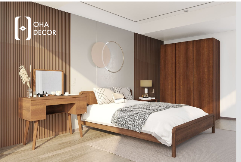Trang trí phòng ngủ với gỗ tự nhiên