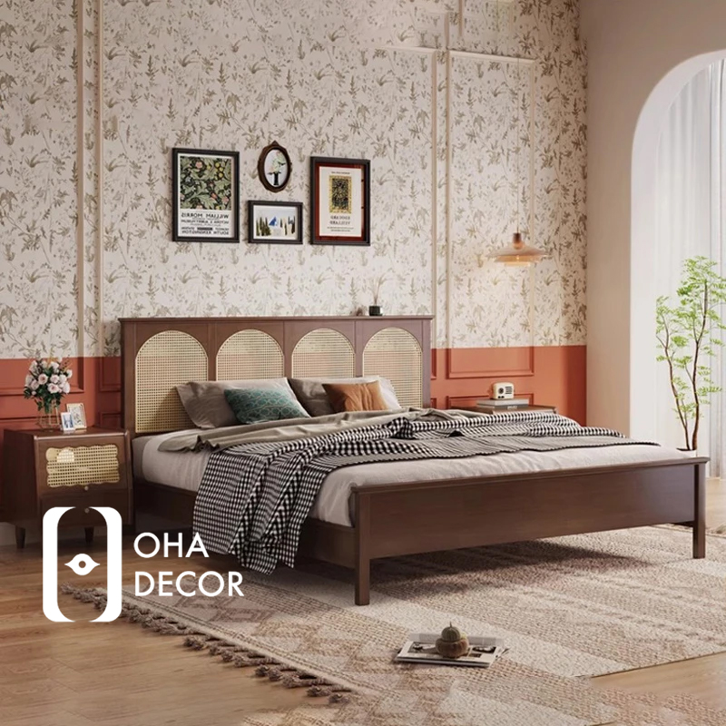 Top 10 Mẫu Giường Ngủ Gỗ Tự Nhiên Kết Hợp Mây Cao Cấp Được Yêu Thích Nhất 5 giường gỗ mây cao cấp
