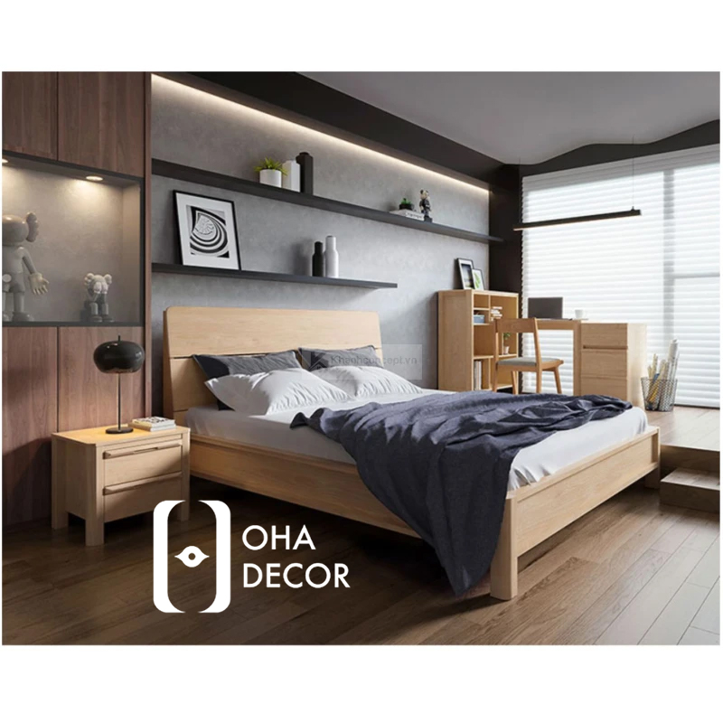 Giường Gỗ Thiết Kế Tối Giản - Phong Cách Nội Thất Thịnh Hành 2025 4 Giường gỗ thiết kế