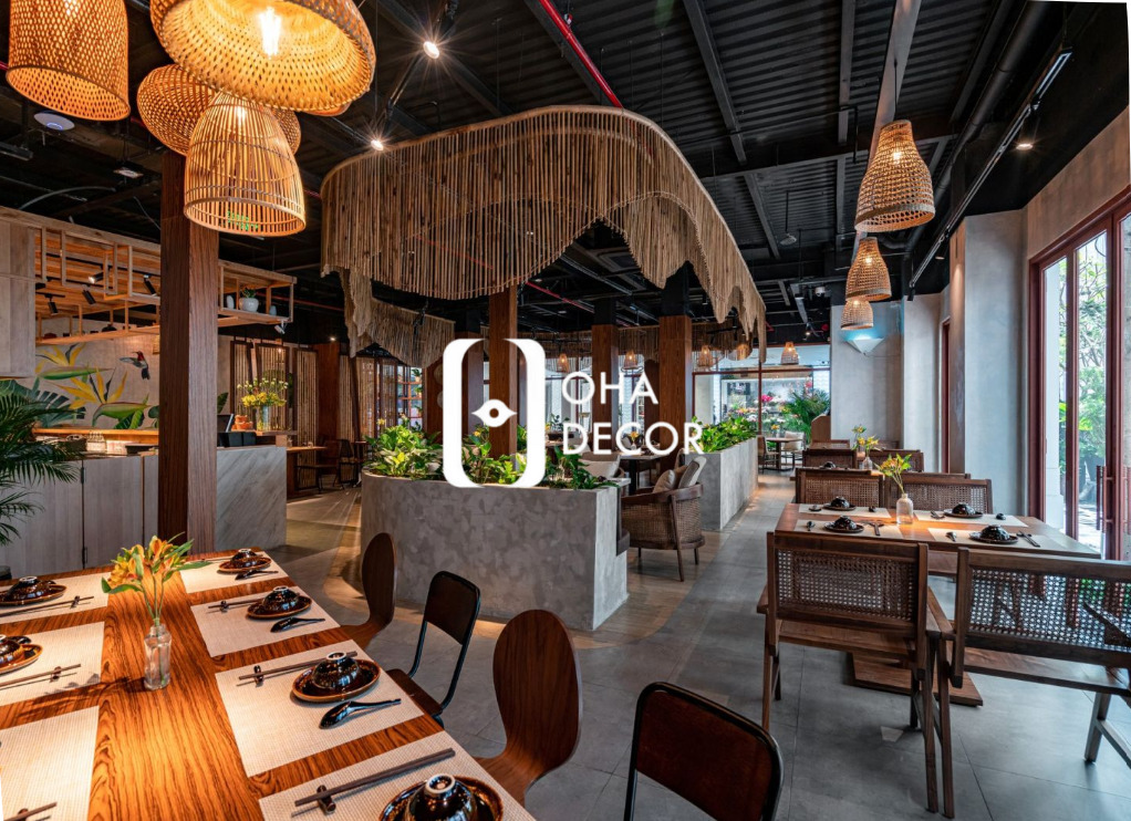 Dự án nhà hàng chay đã hoàn thiện Oha Decor