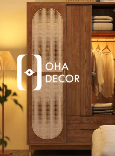Tủ Quần Áo Cánh Mây Khung Gỗ Tự Nhiên HCM: Lựa Chọn Hoàn Hảo Cho Không Gian Sống Hiện Đại 1 Tủ Quần Áo Cánh Mây Khung Gỗ Tự Nhiên