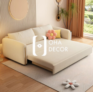 Sofa giường gỗ tự nhiên