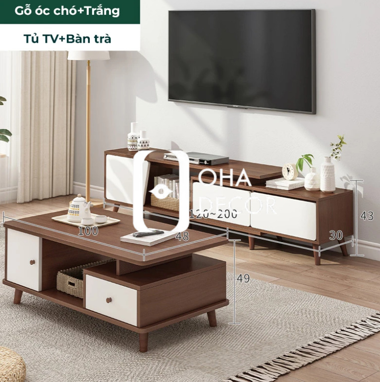 Top 10 mẫu kệ tivi gỗ tự nhiên sàn thiết kế hiện đại Hà Nội 2025 6 Kệ Tivi Gỗ Tự Nhiên Sàn Thiết Kế Hiện Đại