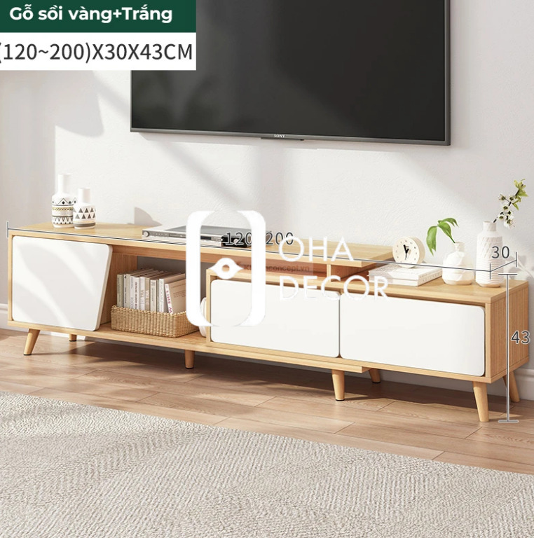 Top 10 mẫu kệ tivi gỗ tự nhiên sàn thiết kế hiện đại Hà Nội 2025 4 Kệ Tivi Gỗ Tự Nhiên Sàn Thiết Kế Hiện Đại
