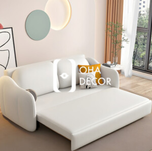 Sofa giường gỗ tự nhiên