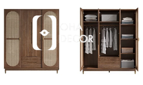 Tủ Quần Áo Cánh Mây Khung Gỗ Tự Nhiên HCM: Lựa Chọn Hoàn Hảo Cho Không Gian Sống Hiện Đại 7 Tủ Quần Áo Cánh Mây Khung Gỗ Tự Nhiên