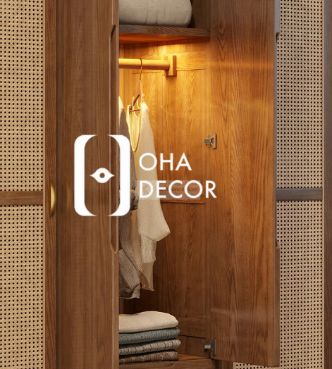 Tủ Quần Áo Cánh Mây Khung Gỗ Tự Nhiên HCM: Lựa Chọn Hoàn Hảo Cho Không Gian Sống Hiện Đại 6 Tủ Quần Áo Cánh Mây Khung Gỗ Tự Nhiên
