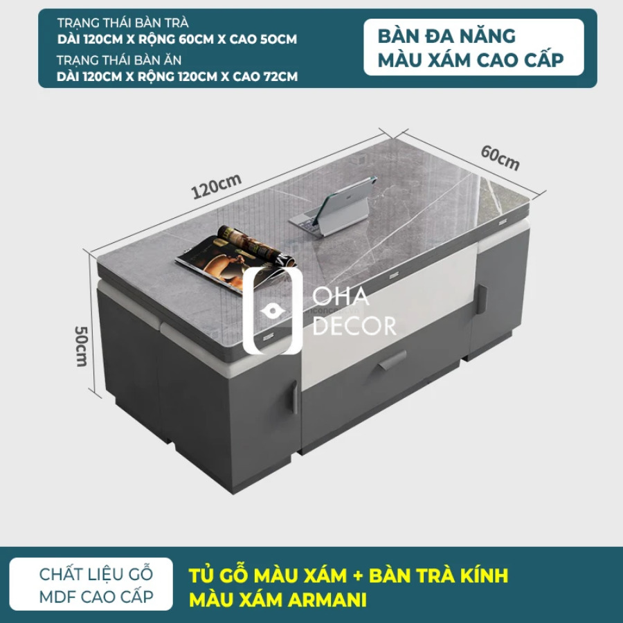 Bàn thông minh tích hợp đa năng Quảng Bình mang phong cách sống hiện đại, tiện nghi. Bàn thông minh tích hợp đa năng Quảng Bình