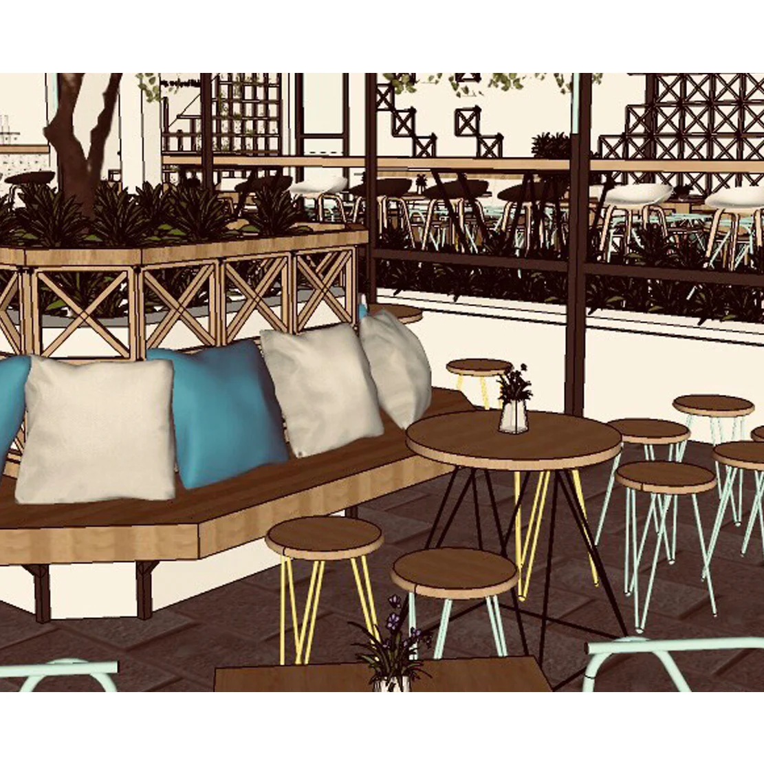 Mô tả: Dự án quán cafe đã hoàn thiện Oha Decor Đà Nẵng mang phong cách sống trẻ trung, hiện đại. Dự án quán cafe đã hoàn thiện Oha Decor Đà Nẵng