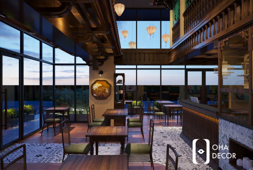 Dự án nhà hàng đã hoàn thiện Oha Decor tại Quảng Nam: Tinh hoa thiết kế nội thất 3 Dự án nhà hàng đã hoàn thiện Oha Decor Quảng Nam