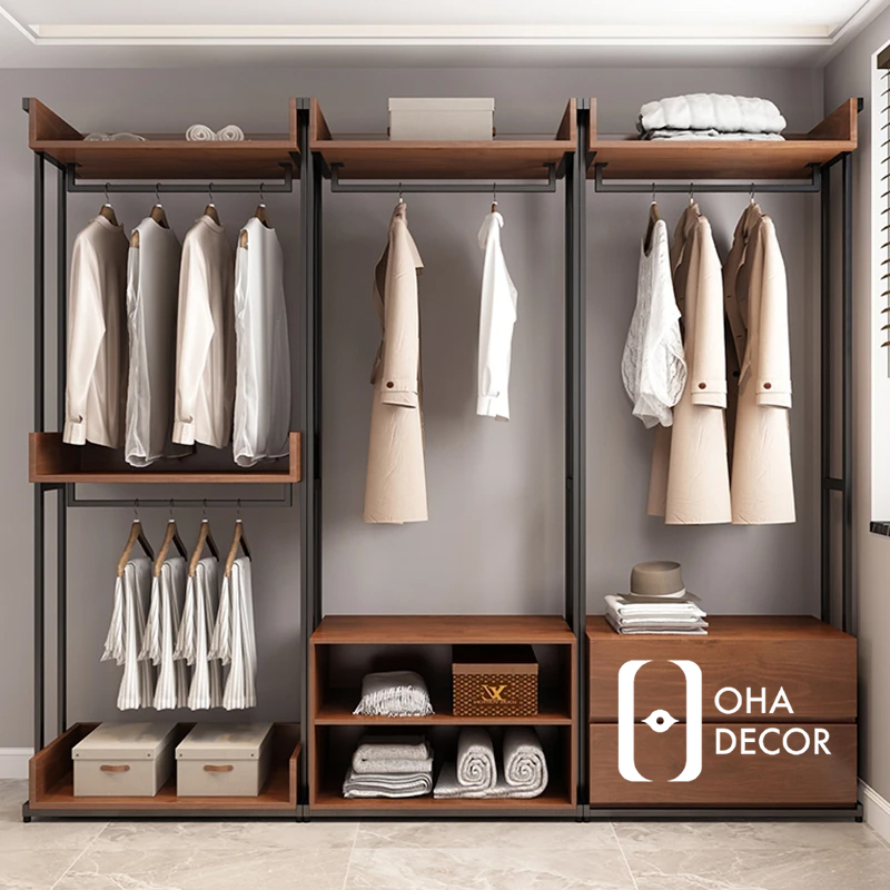 Kệ Treo Quần Áo Gỗ Cao Cấp - Giải Pháp Lưu Trữ Thông Minh Cho Mọi Không Gian Quảng Ngãi 6 kệ treo quần áo gỗ