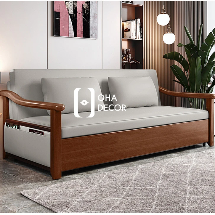 Sofa Giường Gỗ Mở Rộng