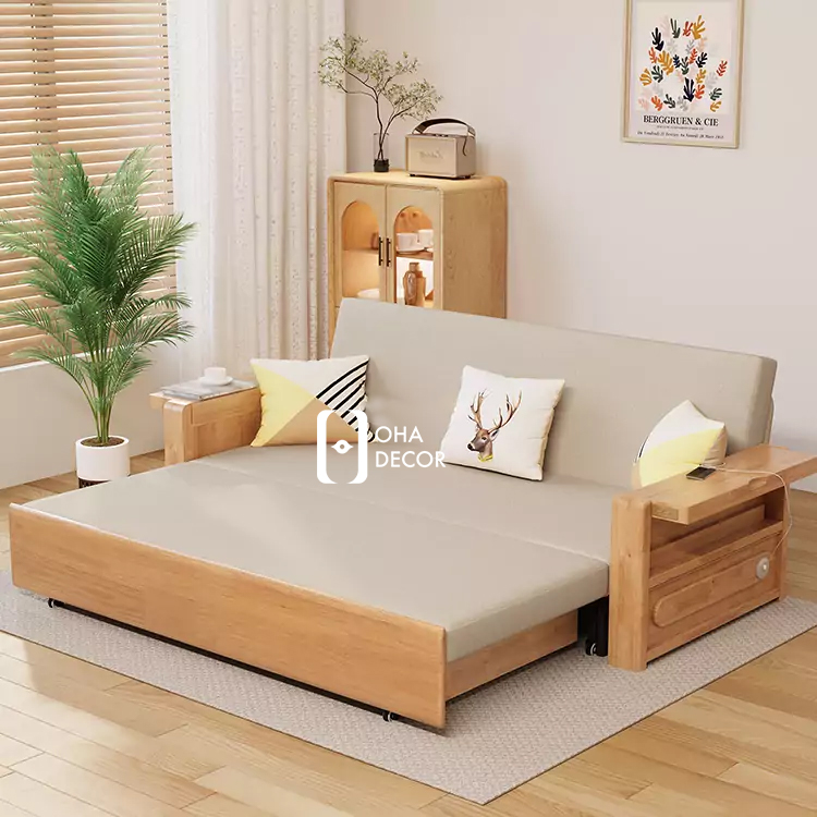 Sofa Giường Gỗ Mở Rộng Tự Nhiên Phong Cách Hiện Đại Cho Gia Đình Tại Quảng Ngãi 4 Sofa Giường Gỗ Mở Rộng