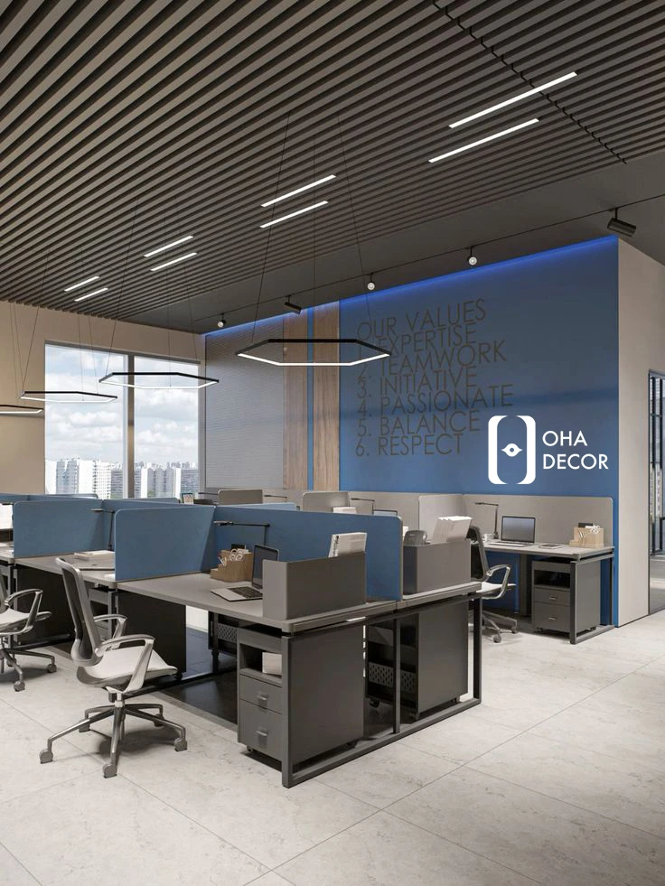 thi công văn phòng