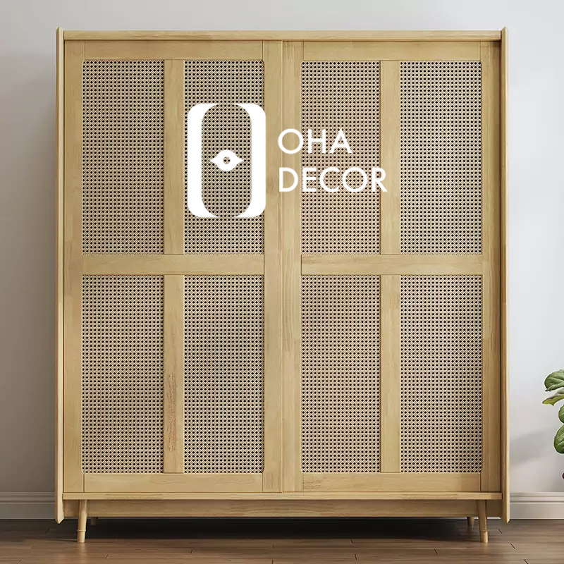 Top 12 Thiết Kế Tủ Quần Áo Gỗ Tự Nhiên Cánh Mây Được Yêu Thích Tại Đà Nẵng 4 tủ gỗ cánh mây