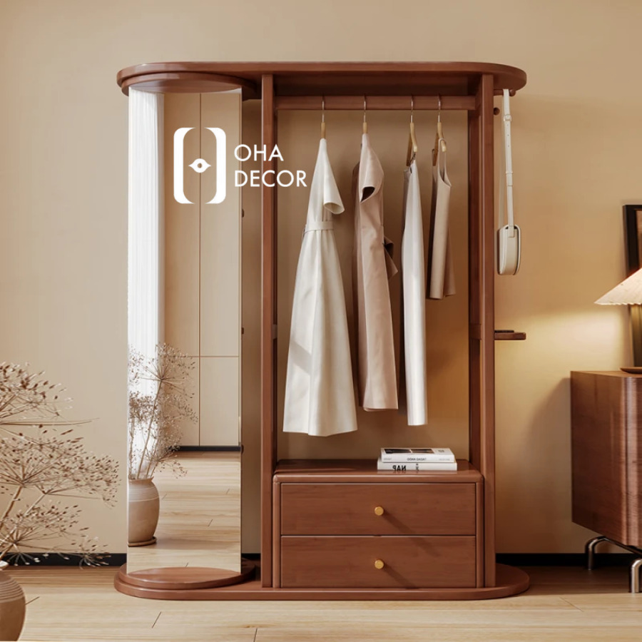 tủ quần áo gỗ gõ đỏ
