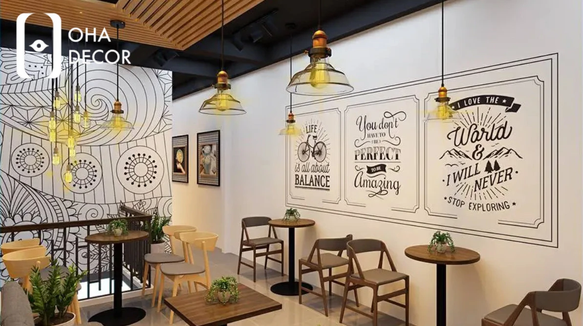 thiết kế quán cafe trà sữa đẹp