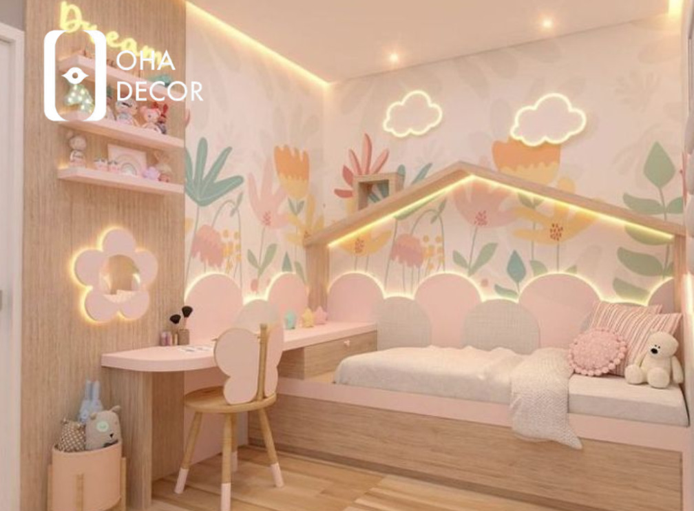 Top 9 Mẫu Giấy Dán Tường 3D Phòng Ngủ Cho Bé Gái Đà Nẵng Đẹp Lung Linh 2025 7 giấy dán tường 3d phòng ngủ cho bé gái Đà Nẵng