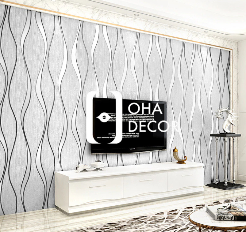 giấy dán tường phòng khách chung cư Quảng Ngãi