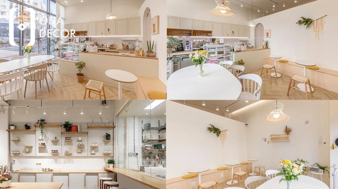 thiết kế quán cafe trà sữa đẹp