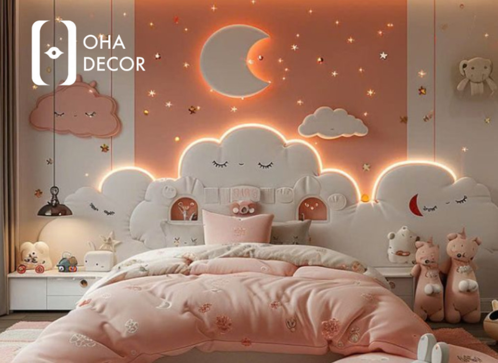 giấy dán tường 3d phòng ngủ cho bé gái Đà Nẵng