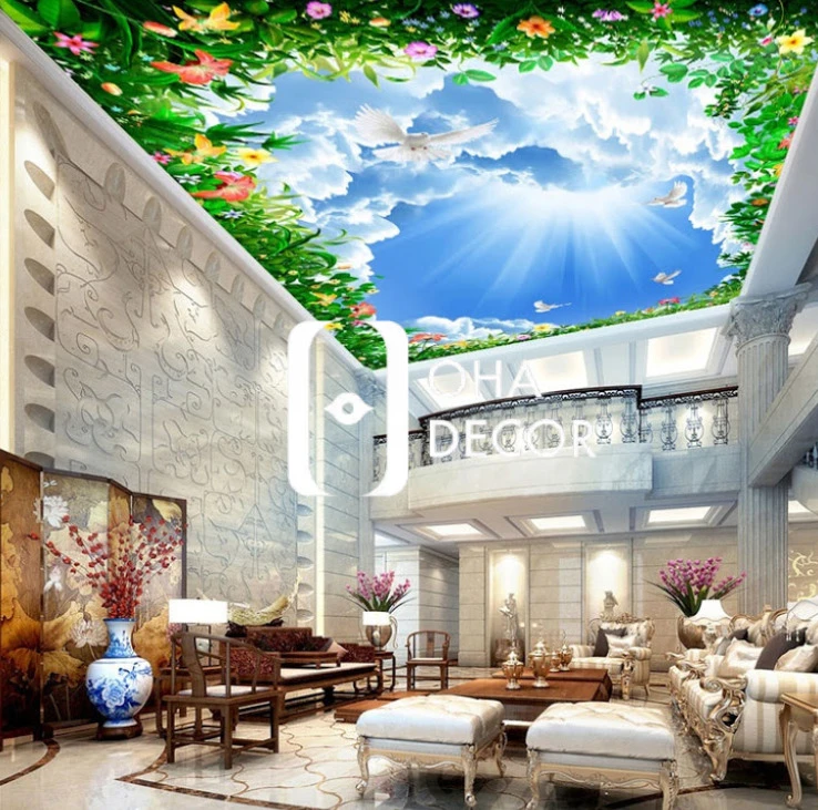 Trần nhà xuyên sáng cây xanh