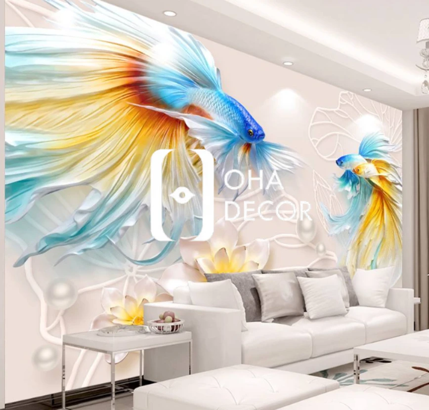 In Giấy Dán Tường 3D Phòng Khách Hưng Yên: Xu Hướng Trang Trí Nội Thất Đỉnh Cao Năm 2025 1 in giấy dán tường 3D phòng khách Hưng Yên