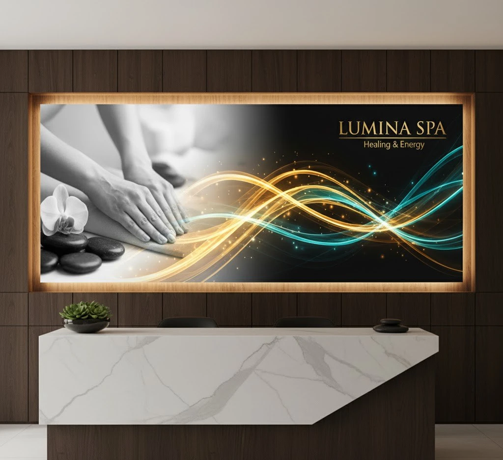 Backdrop fomex spa Nha Trang với thiết kế sang trọng